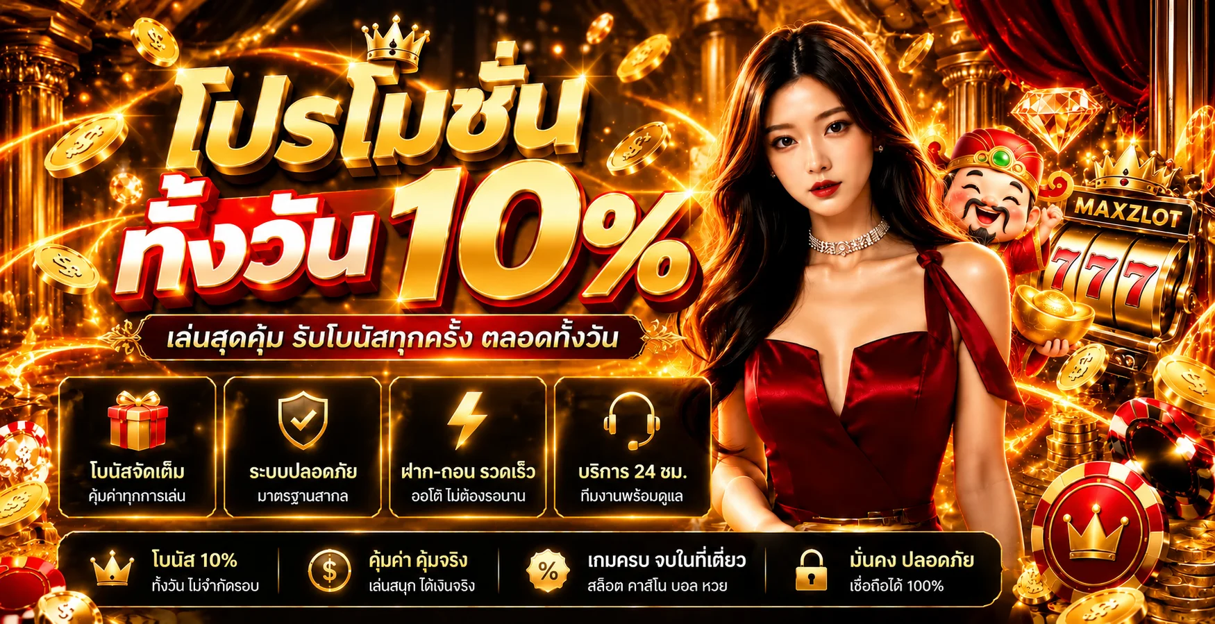 MAXZLOT โปรโมชั่นและสิทธิประโยชน์